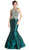 Trevi Collection - Bedazzled Halter Mermaid Evening Dress Evening Dresses