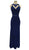 Trevi Collection - Bedazzled Jewel Neck Sheath Prom Dress Evening Dresses XXS / Royal