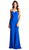 Trevi Collection - Bejeweled Illusion Bateau Sheath Prom Dress Prom Dresses XXS / Royal