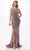 Trevi Collection D561 - Metallic Halter Evening Dress Evening Dresses XS / Mauve