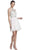 Trevi Collection - Embellished Sheer Halter A-line Homecoming Dress Cocktail Dresses XXS / Off White