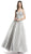 Trevi Collection - Embellished Sweetheart Neckline Evening Gown Ball Gowns XXS / Silver