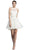 Trevi Collection - Halter Neck Affordable Prom Dress with Crystal Ornate Belt Cocktail Dresses XXS / Off White