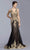 Trevi Collection - L2009 Applique V-Neck Evening Dress Evening Dresses S / Burgundy