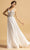 Trevi Collection - L2090 V-Neck Beaded A-Line Dress Evening Dresses XXS / Off White