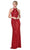 Trevi Collection - L2391 Halter Sheath Sleeveless Dress Evening Dresses XXS / Red