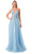 Trevi Collection L2688 - Shimmer Tulle Prom Dress Prom Dresses XS / Light Blue