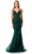 Trevi Collection L2719 - Beaded Bodice Prom Dress Evening Dresses XS / Hunter Green