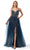 Trevi Collection L2788F - Glitter Tulle Prom Dress with Slit Prom Dresses