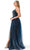 Trevi Collection L2788F - Glitter Tulle Prom Dress with Slit Prom Dresses