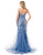 Trevi Collection L2816J - V-Neck Sleeveless Evening Gown Evening Dresses