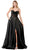 Trevi Collection L2861L - Rhinestone Corset Sleeveless Evening Gown Evening Dresses XXS / Black