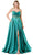 Trevi Collection L2861L - Rhinestone Corset Sleeveless Evening Gown Evening Dresses XXS / Emerald