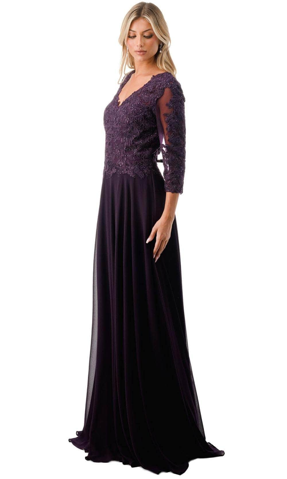 Trevi Collection M2758Q - Lace Appliqued A-Line Evening Gown – Couture ...