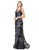 Trevi Collection M2803Y - Embellished Mermaid Evening Gown Evening Dresses S / Navy