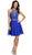 Trevi Collection S1601 - Ornate Halter Homecoming Dress Cocktail Dresses XXS / Royal