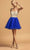 Trevi Collection - S2086 Strapless Beaded Sweetheart Dress Homecoming Dresses XXS / Royal