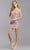 Trevi Collection - S2326 Glitter Plunging V-Neck Cocktail Dress Homecoming Dresses S / Mauve