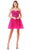 Trevi Collection S2828J - Butterfly Sequin Sweetheart Cocktail Dress Homecoming Dresses XXS / Hot Pink