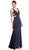 Trevi Collection - Sleeveless V-neck Affordable Prom Dress Prom Dresses XXS / Navy