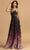 Trevi Collection - V-Neck Ombre A-Line Evening Dress L2224 Evening Dresses M / Mauve