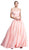 Two Piece Off-Shoulder Evening Ballgown Prom Dresses XXS / Blush