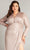 Tadashi Shoji BSJ20807LQ - Imanie Empire Draped Lamé Gown - Plus Size