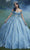 Vizcaya by Mori Lee 89455 - Off-Shoulder Jewel Encrusted Ballgown Ball Gowns 00 / French Blue