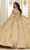 Vizcaya by Mori Lee 89472 - Pattern Sequin Quinceanera Ballgown Quinceanera Dresses 00 / Gold