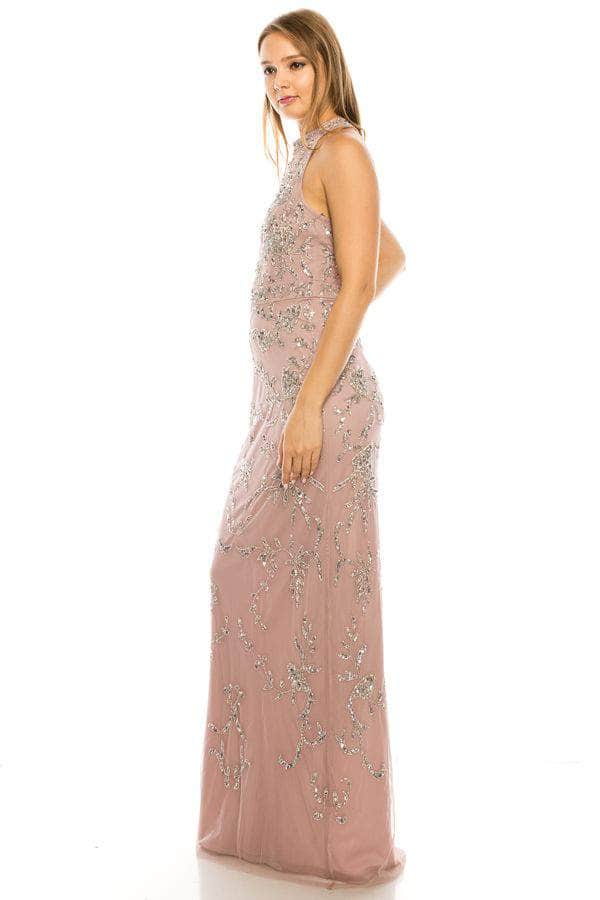 Adrianna Papell AP1E204944 - Halter Neck Evening Gown – Couture Candy