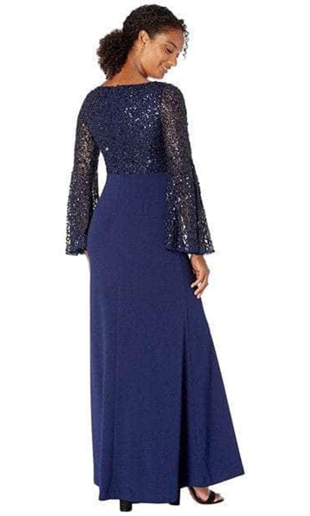 Adrianna Papell AP1E206072 P - Long Bell Sleeve V-Neck Evening Dress –  Couture Candy