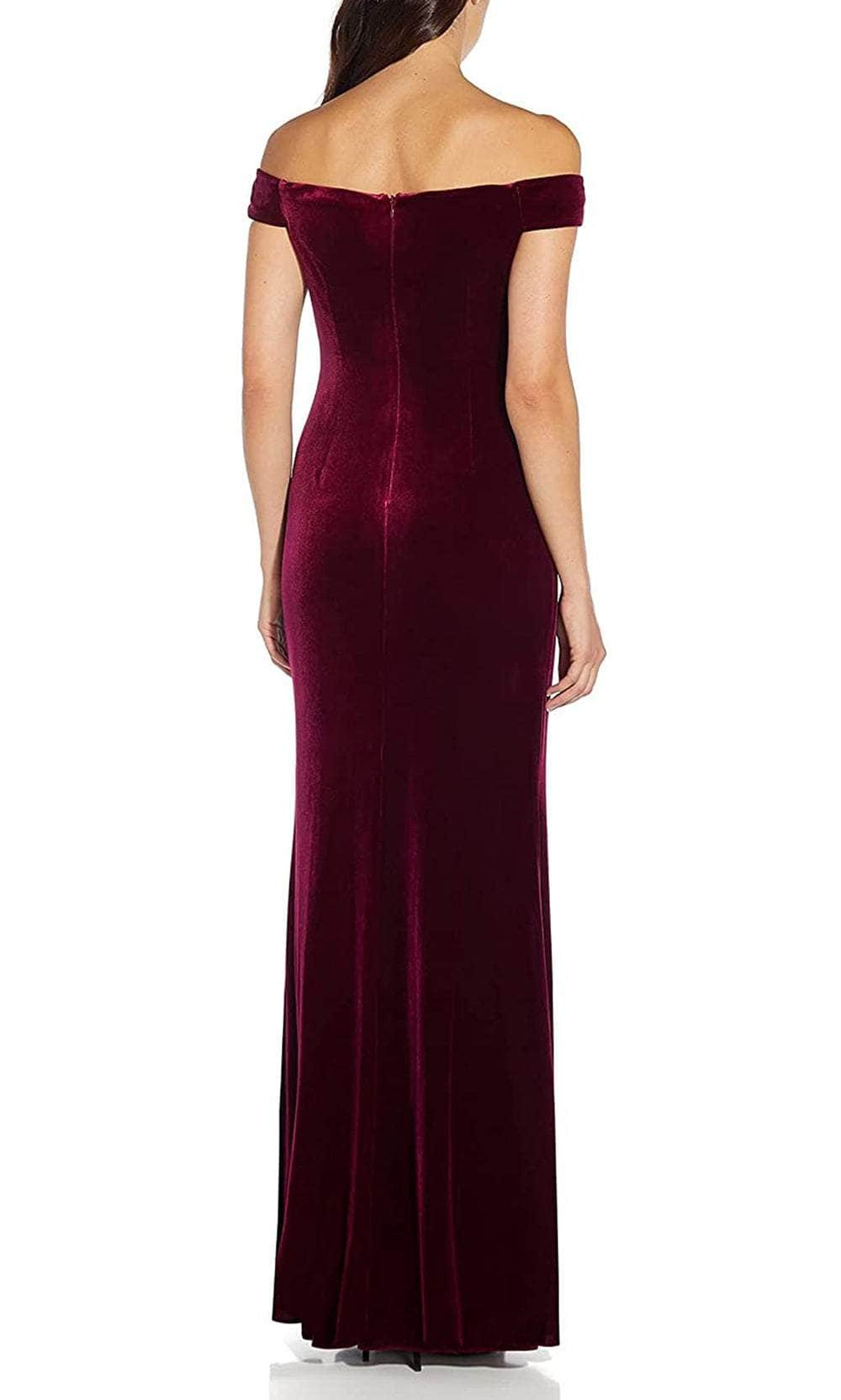 Adrianna Papell AP1E206226 - Velvet Sheath Evening Gown – Couture Candy