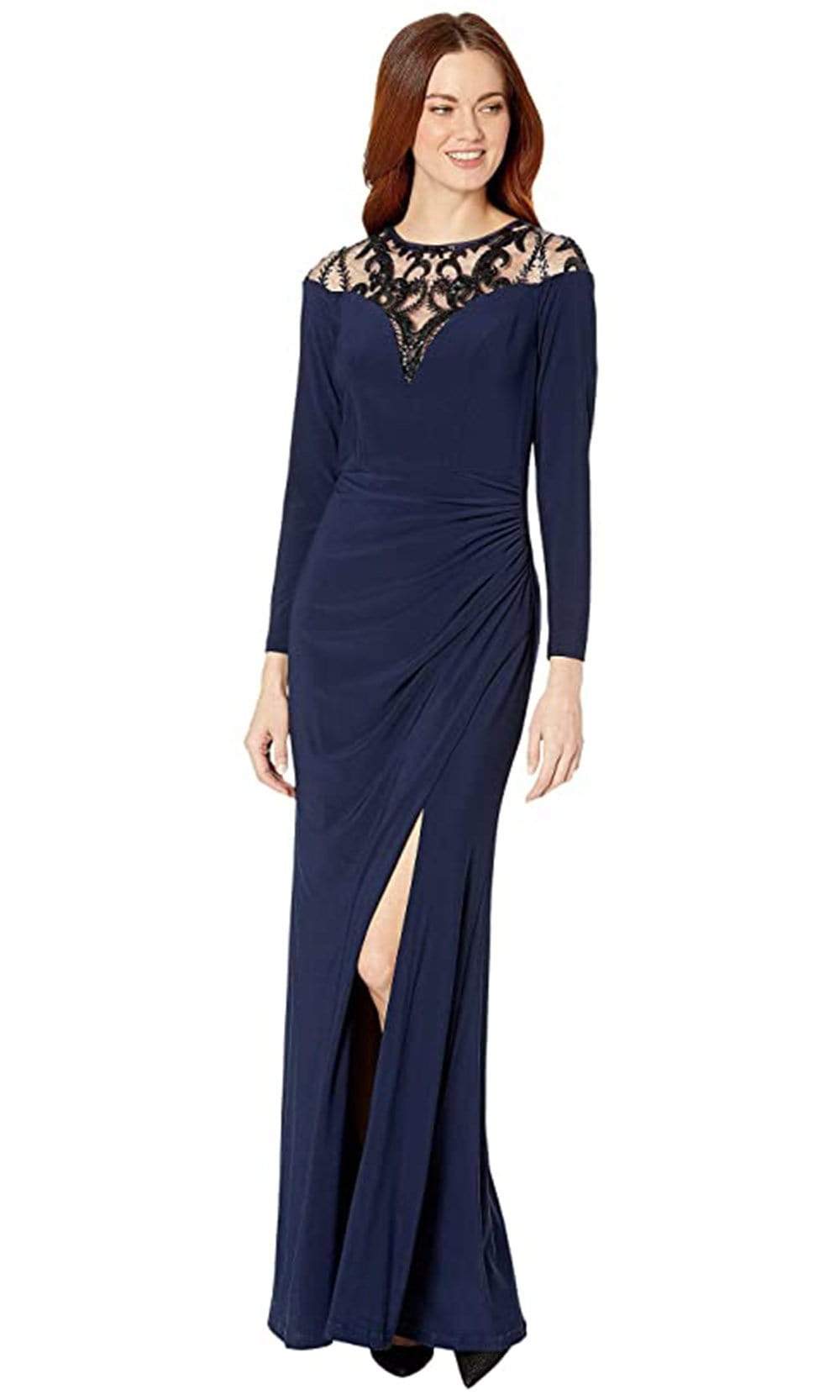 Adrianna Papell AP1E206953 Embellished Long Sleeve Sheath Dress