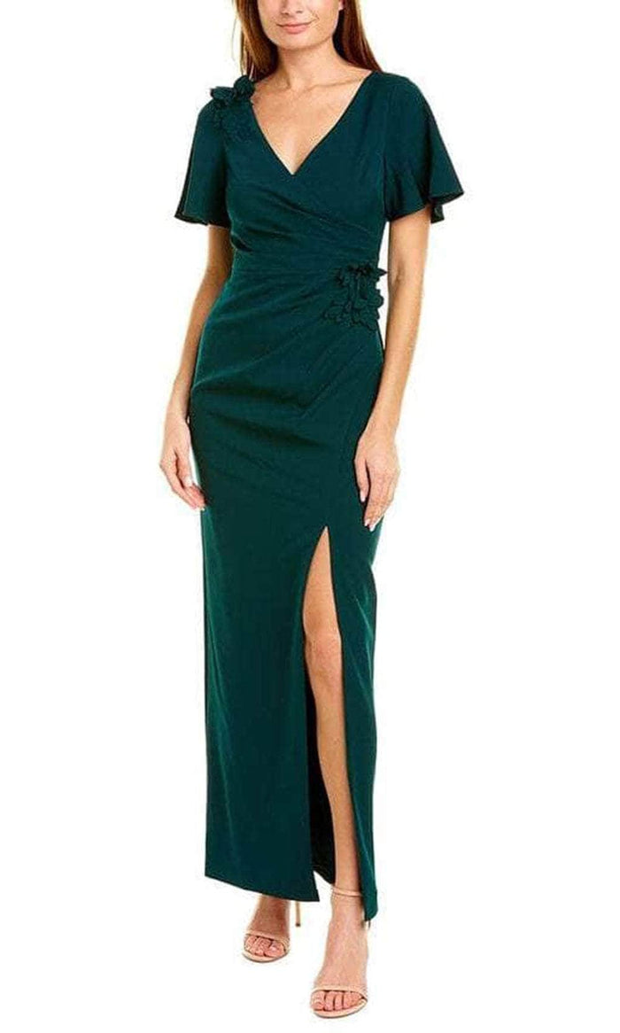 Adrianna Papell AP1E209176 - Short Sleeve Formal Dress Evening Dresses 2 / Hunter