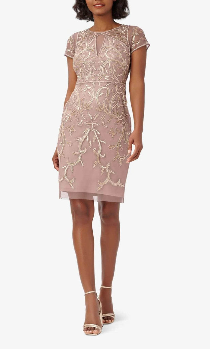 Adrianna Papell AP1E209867 - Sequin Short Sleeve Cocktail Dress Graduation Dresses