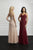 Adrianna Papell Platinum - 40225 Crosshatch Bead Pattern Trumpet Gown Prom Dresses 0 / Claret