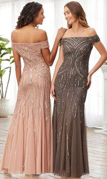 Adrianna Papell Platinum 40370 Embellished Evening Dress Couture Candy