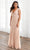 Adrianna Papell Platinum 40392 - Deep V-neck Gown Evening Dresses