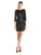 Aidan Mattox - Embroidered Bateau Neck Column Dress 151A10540 Special Occasion Dress 4 / Black