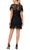 Aidan Mattox MN1E207483 - Lace Applique Feather Detailed Cocktail Dress Cocktail Dresses