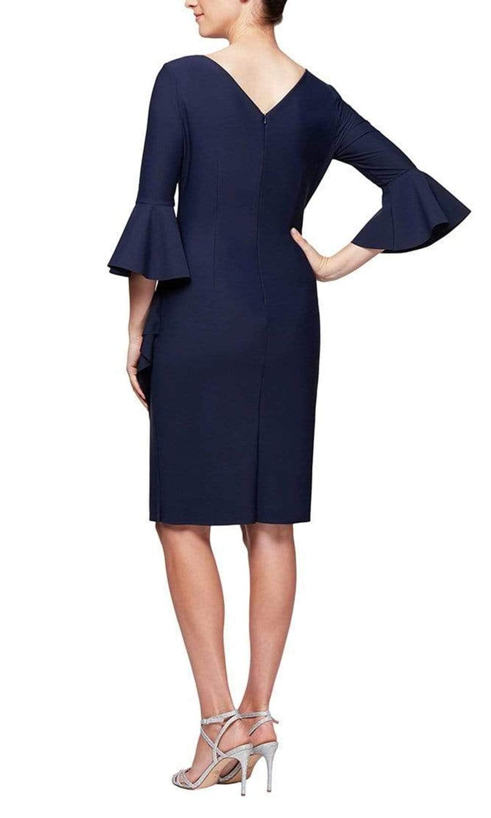 Alex Evenings 134183 Bell Sleeve Bateau Sheath Dress Couture Candy