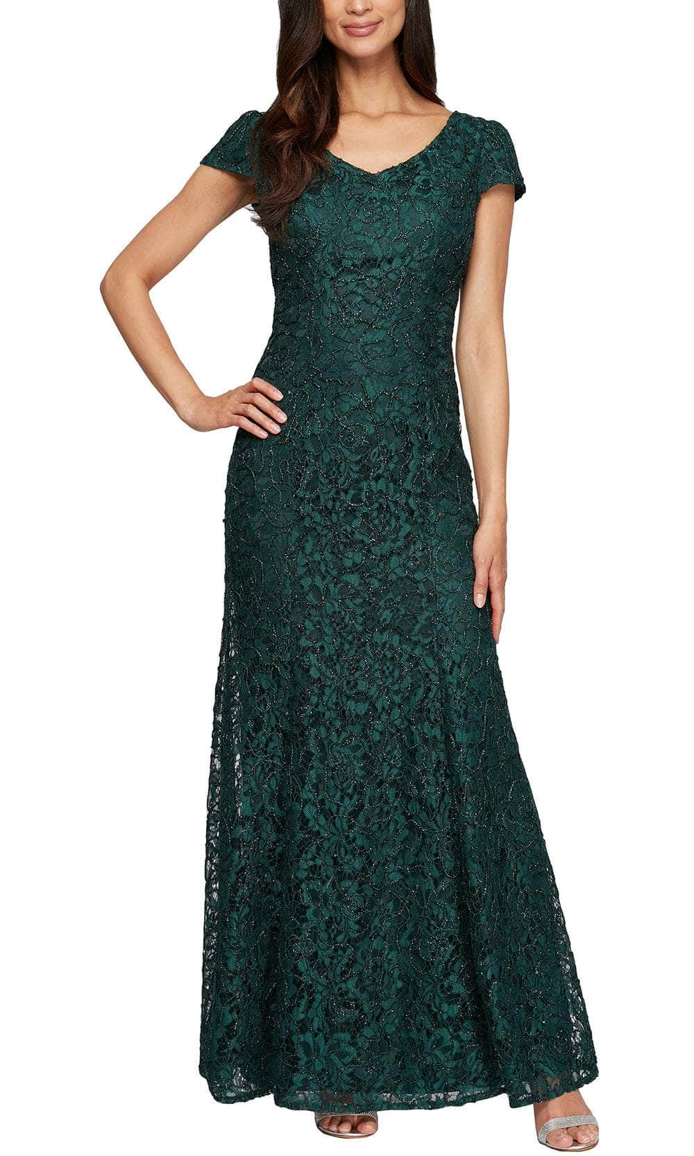 Alex Evenings 811223231 Corded Lace Evening Dress Couture Candy