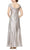 Alex Evenings - 8127685 Cap Sleeved Metallic Long Dress Special Occasion Dress