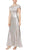 Alex Evenings - 8127685 Cap Sleeved Metallic Long Dress Special Occasion Dress