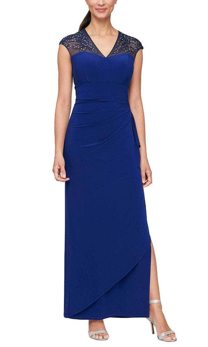 Alex Evenings - 82351585 Cap Sleeve Illusion Sheath Dress Wedding guest dresses