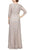 Alex Evenings - 84122476 Embroidered Quarter Sleeve Long Dress Mother of the Bride Dresses