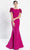 Alexander By Daymor - 1270 Embellished Bateau Long Trumpet Dress Evening Dresses 6 / Fushia