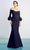 Alexander By Daymor - 1478 Quarter Sleeves Pleated Trumpet Dress Evening Dresses