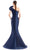 Alexander By Daymor 1673F22 - Asymmetric Pleated Peplum Evening Gown Special Occasion Dress