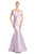 Alexander by Daymor 1763S23 - Bandage Bodice Satin Dress Evening Dresses 00 / Lilac